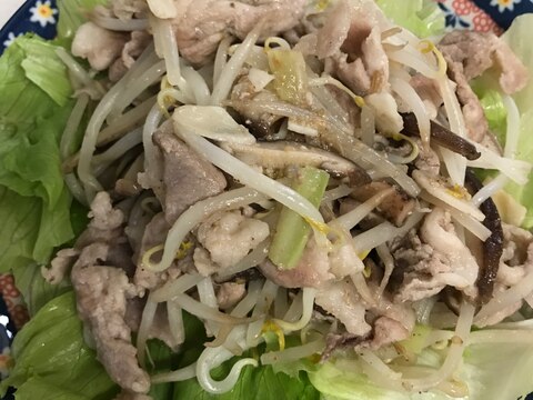 節約にもなるレタしゃぶ風、塩にんにく胡麻炒め！